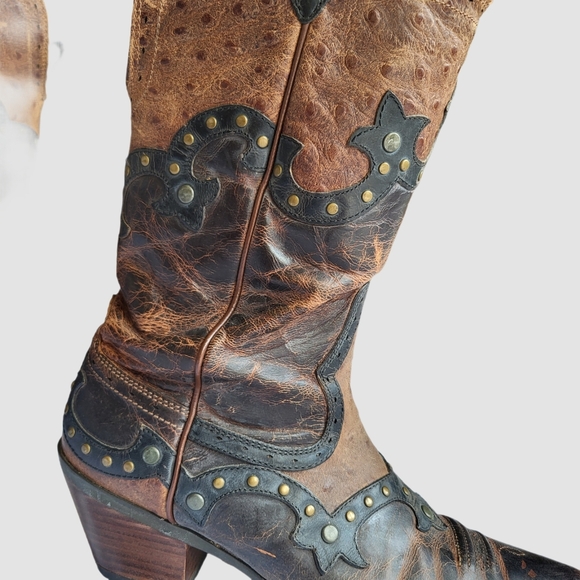 Ariat Rogue Pointed Snipped Toe Cowboy Boots Size 7B Leather - Picture 7 of 16